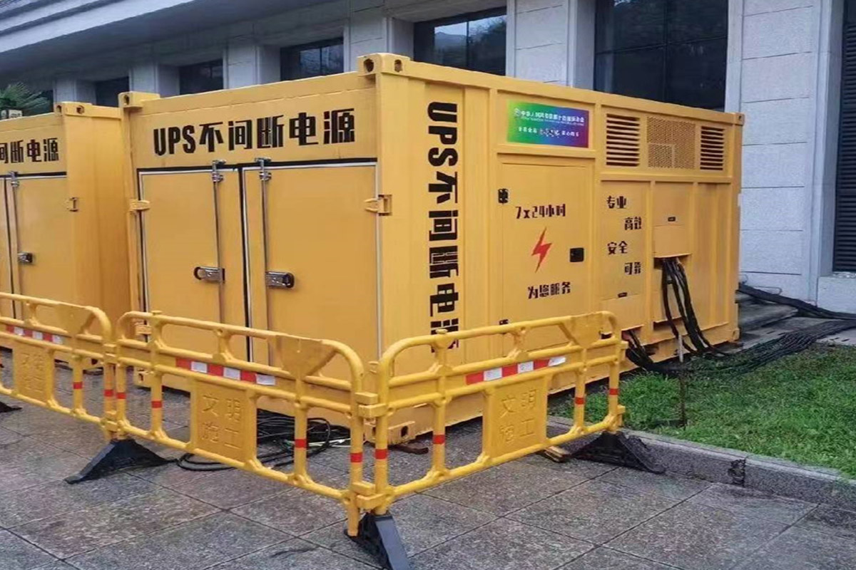 东营发电机租赁施工现场