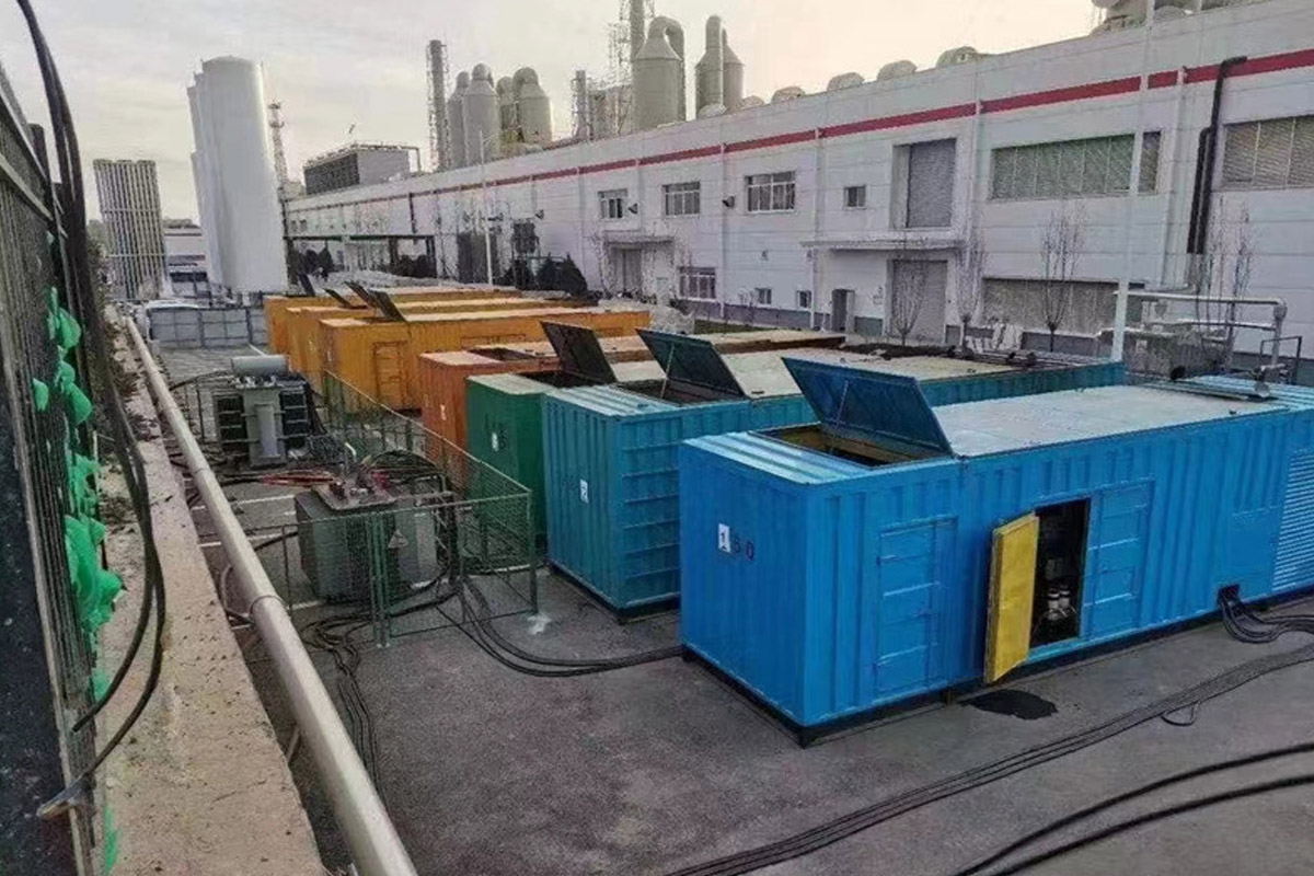 东营发电机租赁施工现场