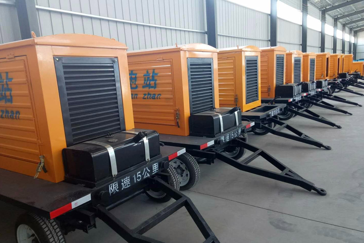 东营发电机租赁施工现场